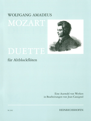 Heinrichshofen Verlag - Mozart Duette AltblockflÃ¶te