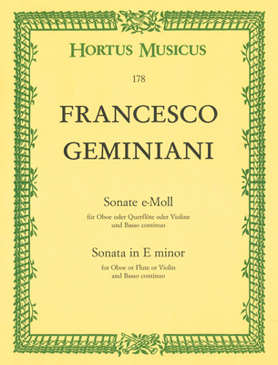 BÃ¤renreiter - Geminiani Sonate e-moll Oboe