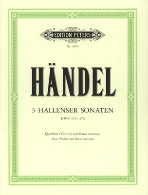 Edition Peters - HÃ¤ndel Hallenser Sonaten