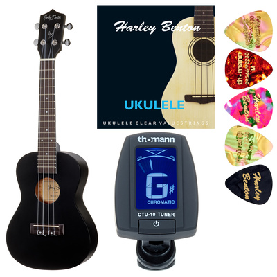 Harley Benton - UK-12C Black Bundle