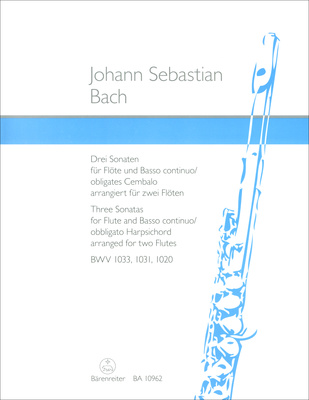 BÃ¤renreiter - Bach 3 Sonaten for 2 FlÃ¶ten