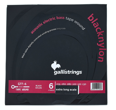 Galli Strings - 'G77-6 Black Nylon Bass 36'''