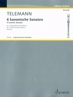 Schott - Telemann 6 Sonaten im Kanon