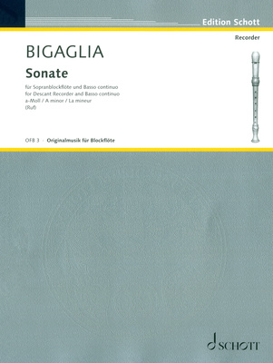 Schott - Bigaglia Sonate a-moll