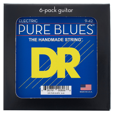 DR Strings - Pure Blues PHR-9 6-Pack