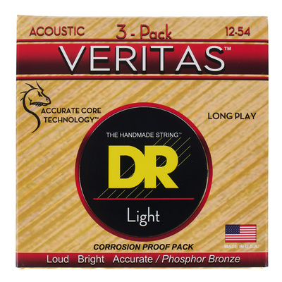 DR Strings - Veritas Acoustic VTA-12 3-Pack