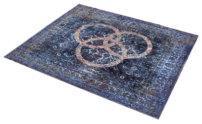 Drum N Base - Vintage Drum Rug Blue Drum N Base - Vintage Drum Rug Blue