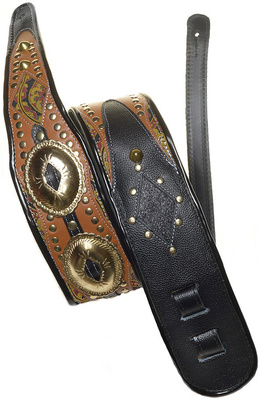 Jodi Head Guitar Straps - RJ Cash Cognac / Black Diamond