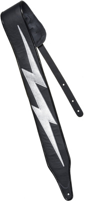 Jodi Head Guitar Straps - Big Bolt Black Silver