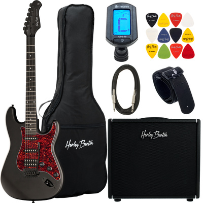 Harley Benton - ST-20HSS SBK DNAFX AmP20 Set