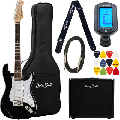Harley Benton - ST-20 BK Std.DNAFX AmP20 Set