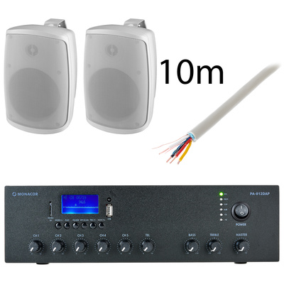 Monacor - WALL-08T/WS PA-812DAP Bundle