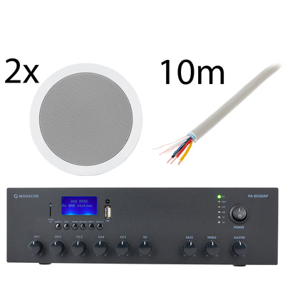 Monacor - 2x EDL-28 PA-803DAP Bundle