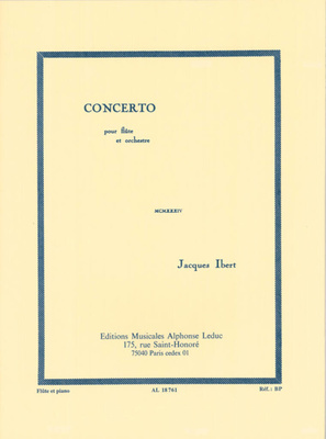 Alphonse Leduc - Ibert Concerto fÃ¼r FlÃ¶te