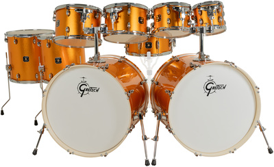 Gretsch Drums - Energy Orange Sparkle 9pcs Set Gretsch Drums - Energy Orange Sparkle 9pcs Set
