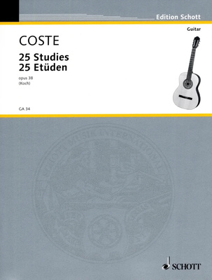 Schott - Coste 25 EtÃ¼den op. 38 Gitarre
