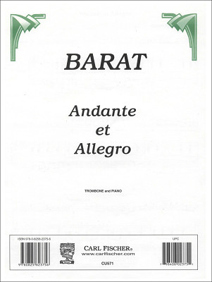 Carl Fischer - Barat Andante et Allegro