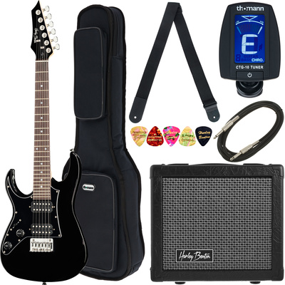 Harley Benton - RG-Junior BK LH JamPack Bundle
