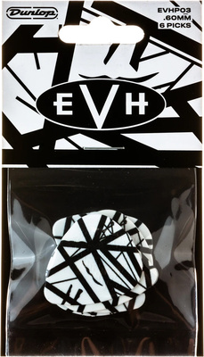 Dunlop - EVH White w Black Stripes .60