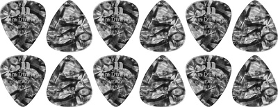 Dunlop - Celluloid Black Pearloid Heavy Dunlop - Celluloid Black Pearloid Heavy