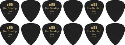 Dunlop - Celluloid Black Pick Thin Dunlop - Celluloid Black Pick Thin