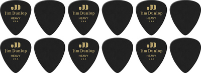 Dunlop - Celluloid Black Pick Heavy Dunlop - Celluloid Black Pick Heavy