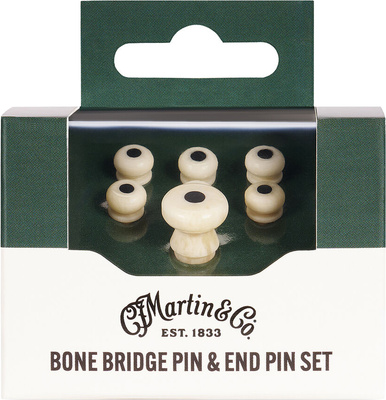 Martin Guitar - Bone Bridge & End Pin Black
